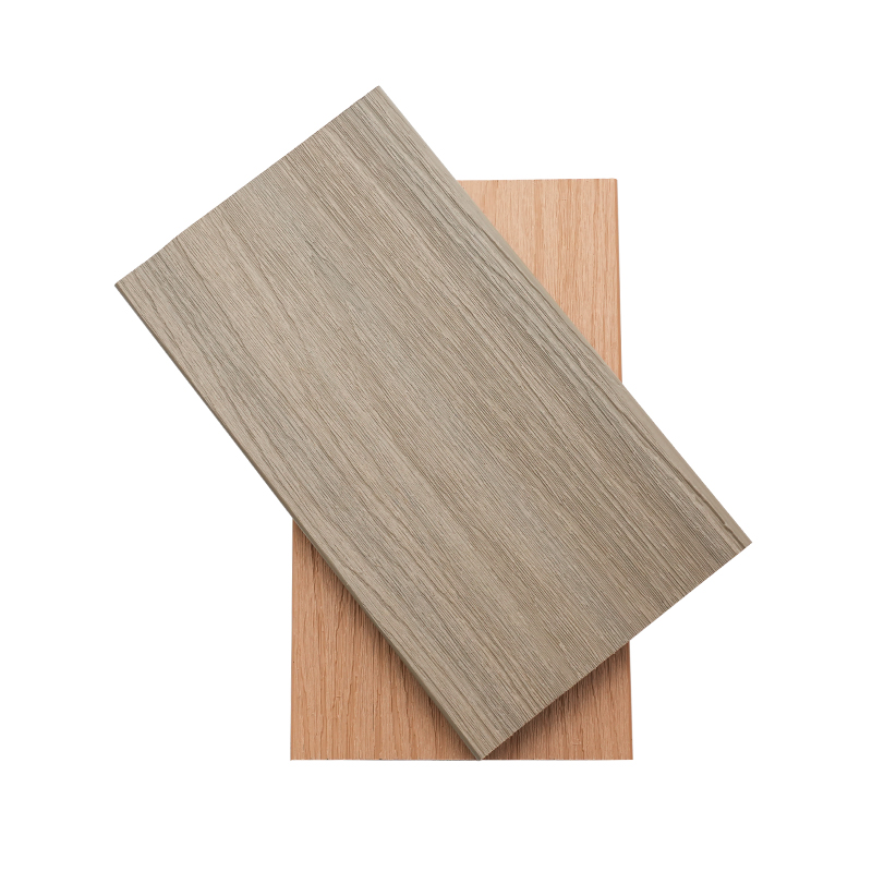 Decisión de plástico de madera extruida de doble cara en relieve de seis hoyos