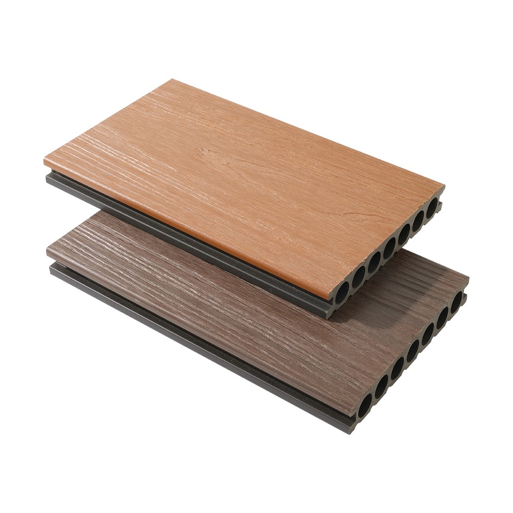 Plataforma de WPC de coextrusión de siete orificios (textura gruesa de una cara)