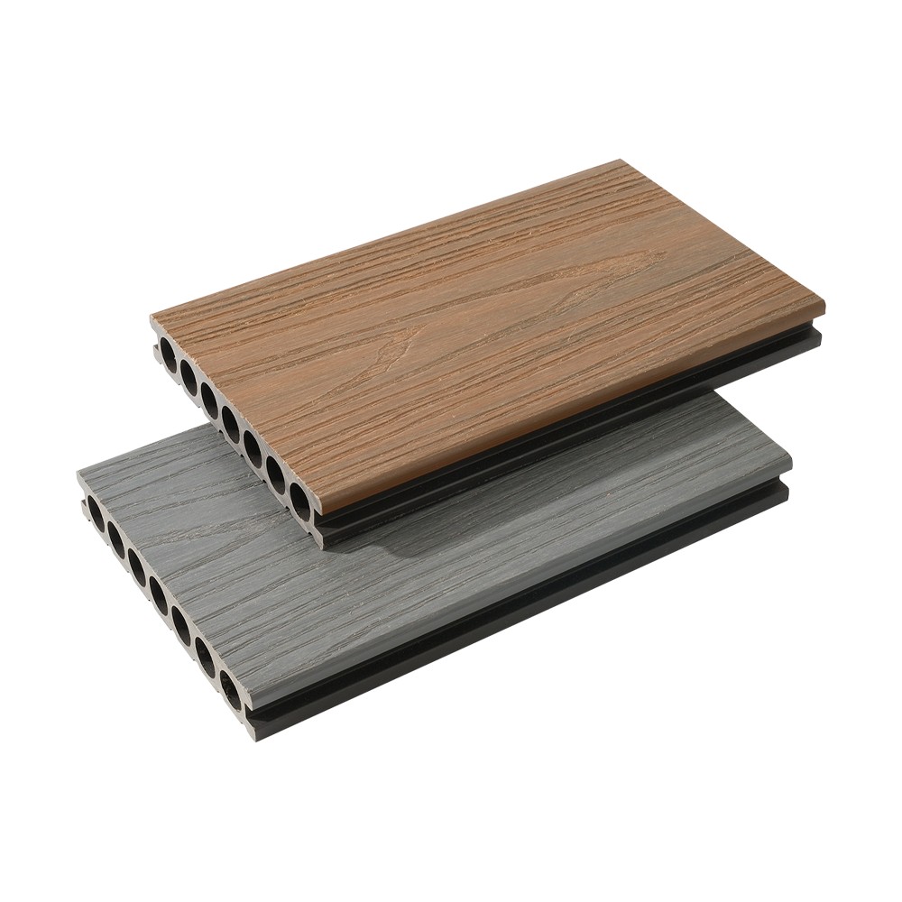 Plataforma de WPC de coextrusión de siete orificios (textura gruesa de una cara)