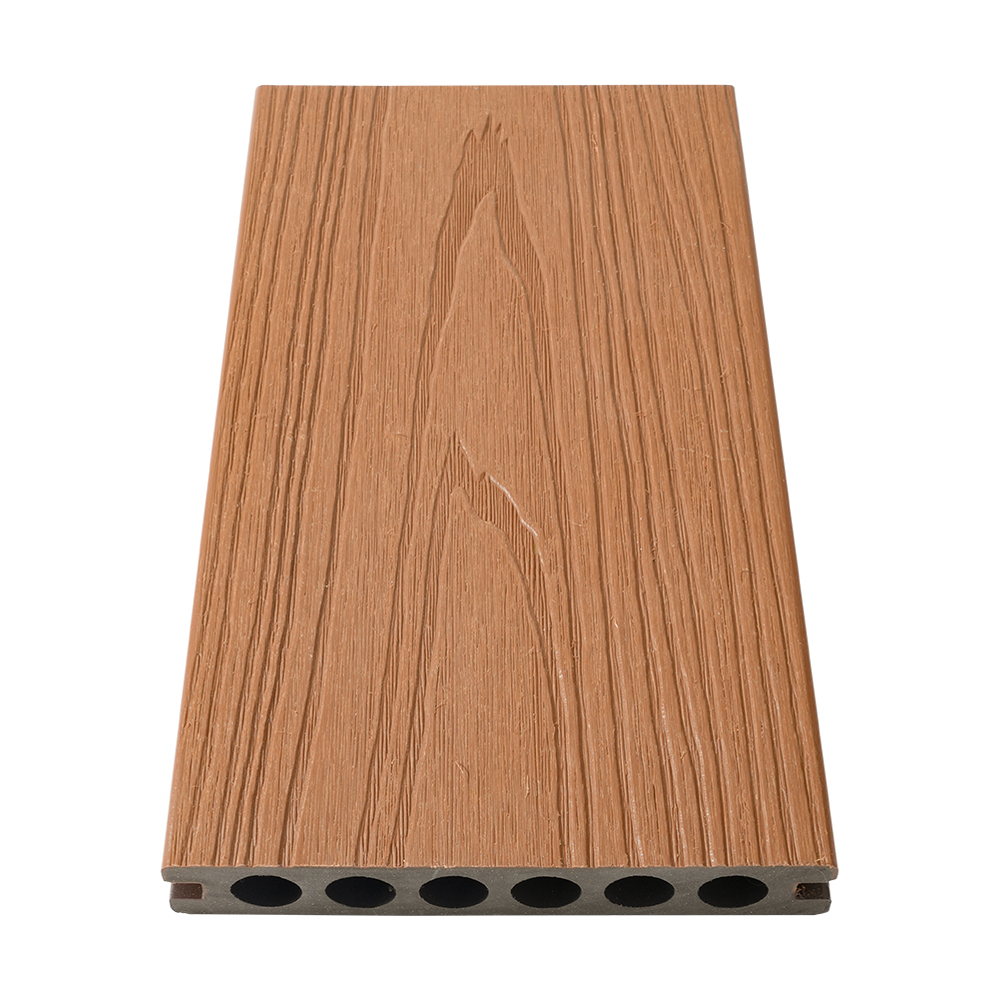 Decking de WPC de coextrusión de seis orificios