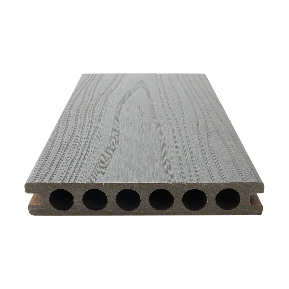 Decking de WPC de coextrusión de seis orificios