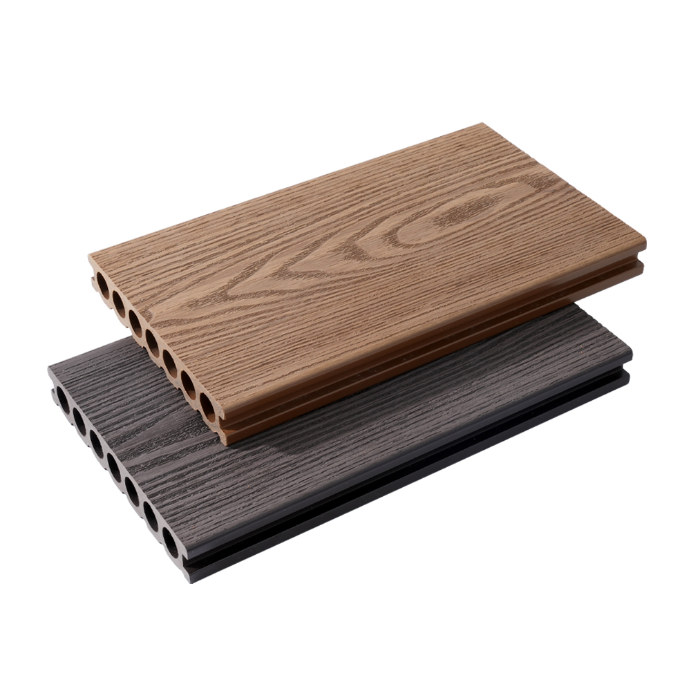 Terraza con relieve 3D de WPC de siete agujeros